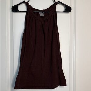 Women's Sleeveless Brown Top